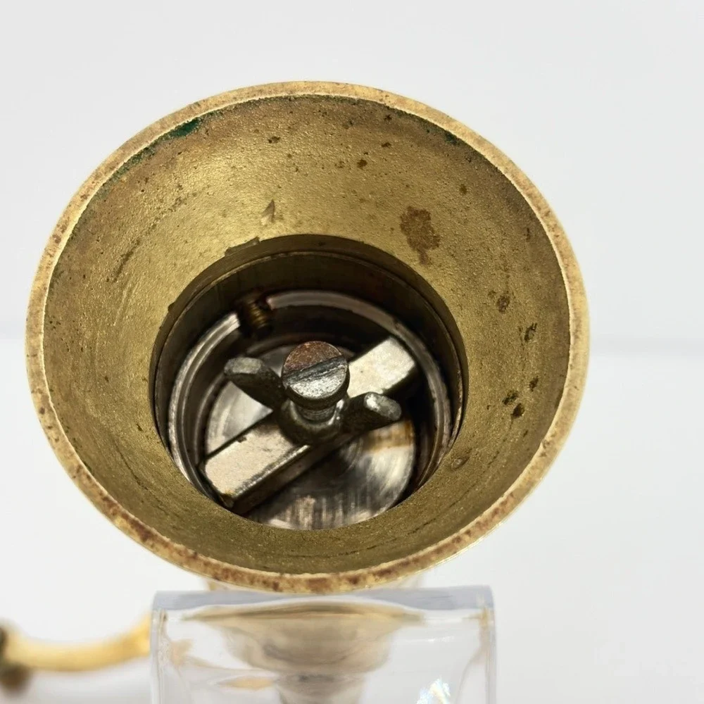 Brass Turkish-Style Hand Crank Coffee Pepper Spice Grinder 7 Inch